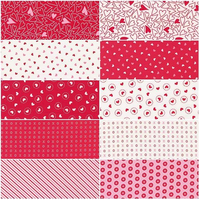 Fabric, Holiday Love Essentials by Stacy Iest Hsu - JELLY ROLL - Image 2