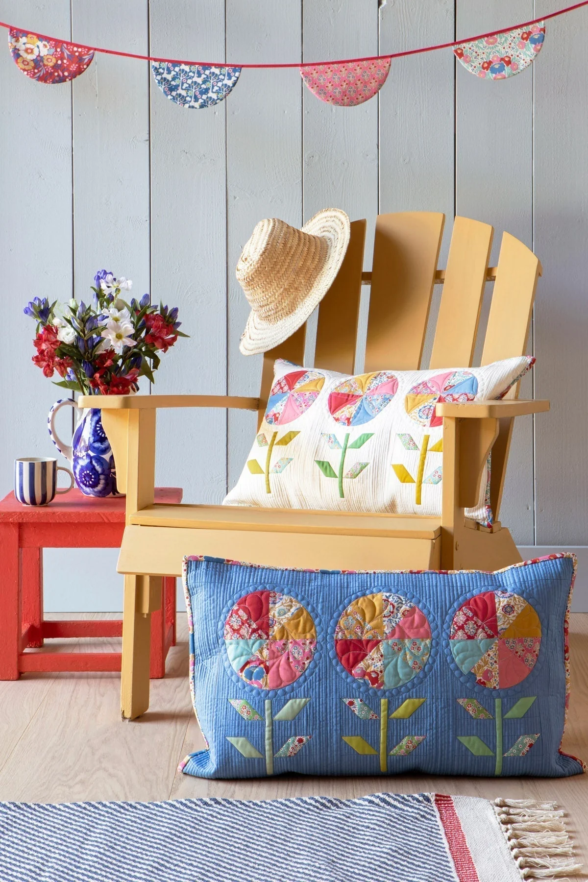 Fabric, Jubilee by Tilda - FAT QUARTER BUNDLE (MUSTARD YELLOW & PINK, 5 Prints) - Image 14