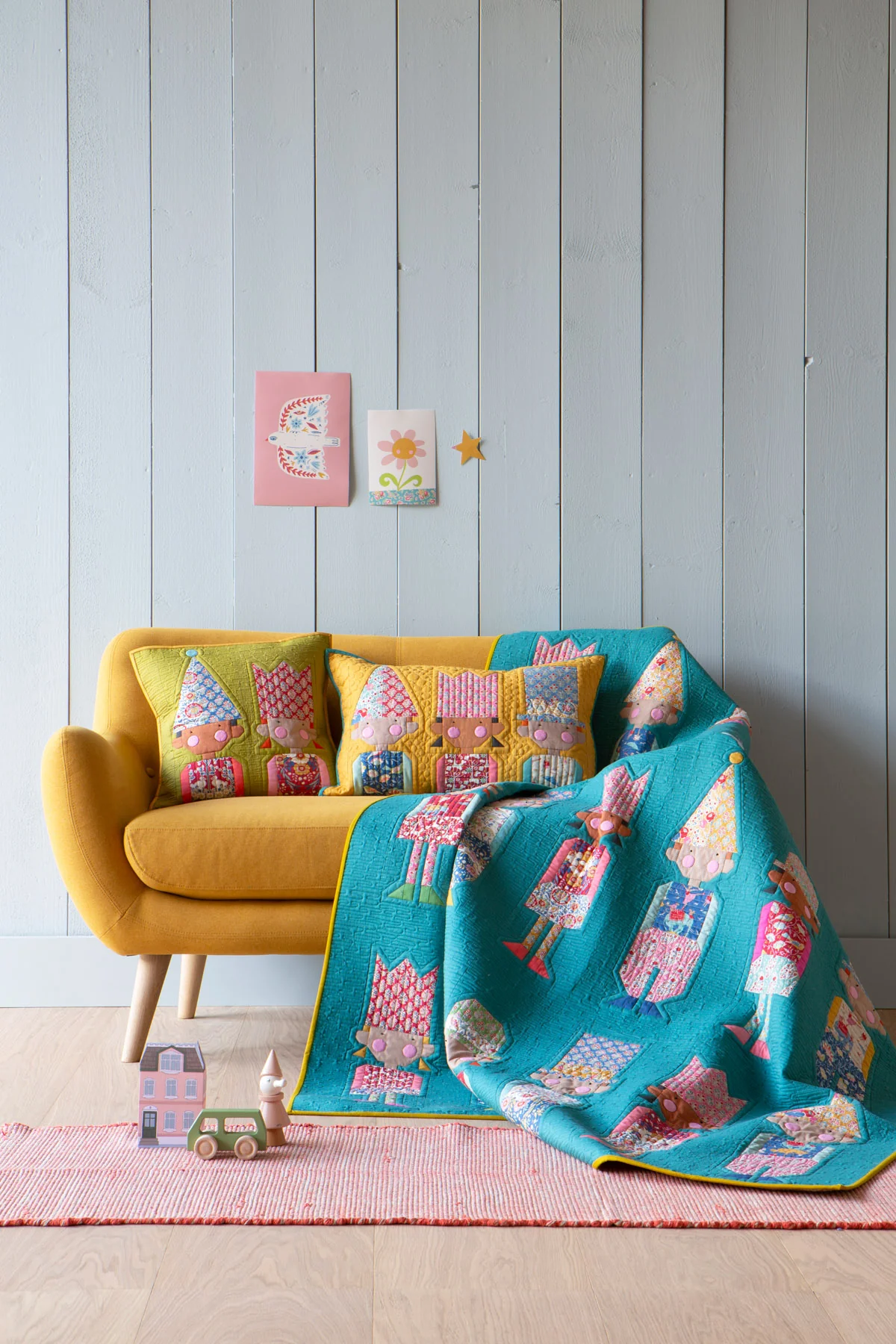 Fabric, Jubilee Collection by Tilda - SUE TEAL (by the yard) - Image 15