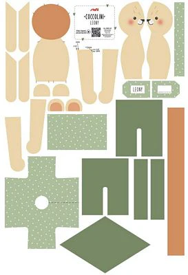 Fabric, Leony Lion Coccolini ~ Cut & Sew Toy PANEL - Image 2