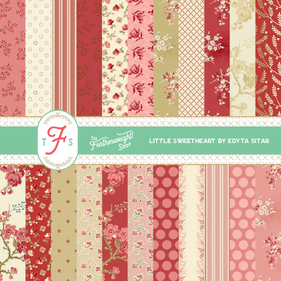 Fabric, Little Sweetheart by Laundry Basket Quilts - 5" Squares - Image 2