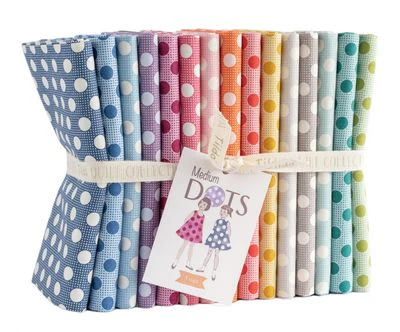 Fabric, Medium DOTS Basics Fat Quarter Bundle from Tilda Fabrics