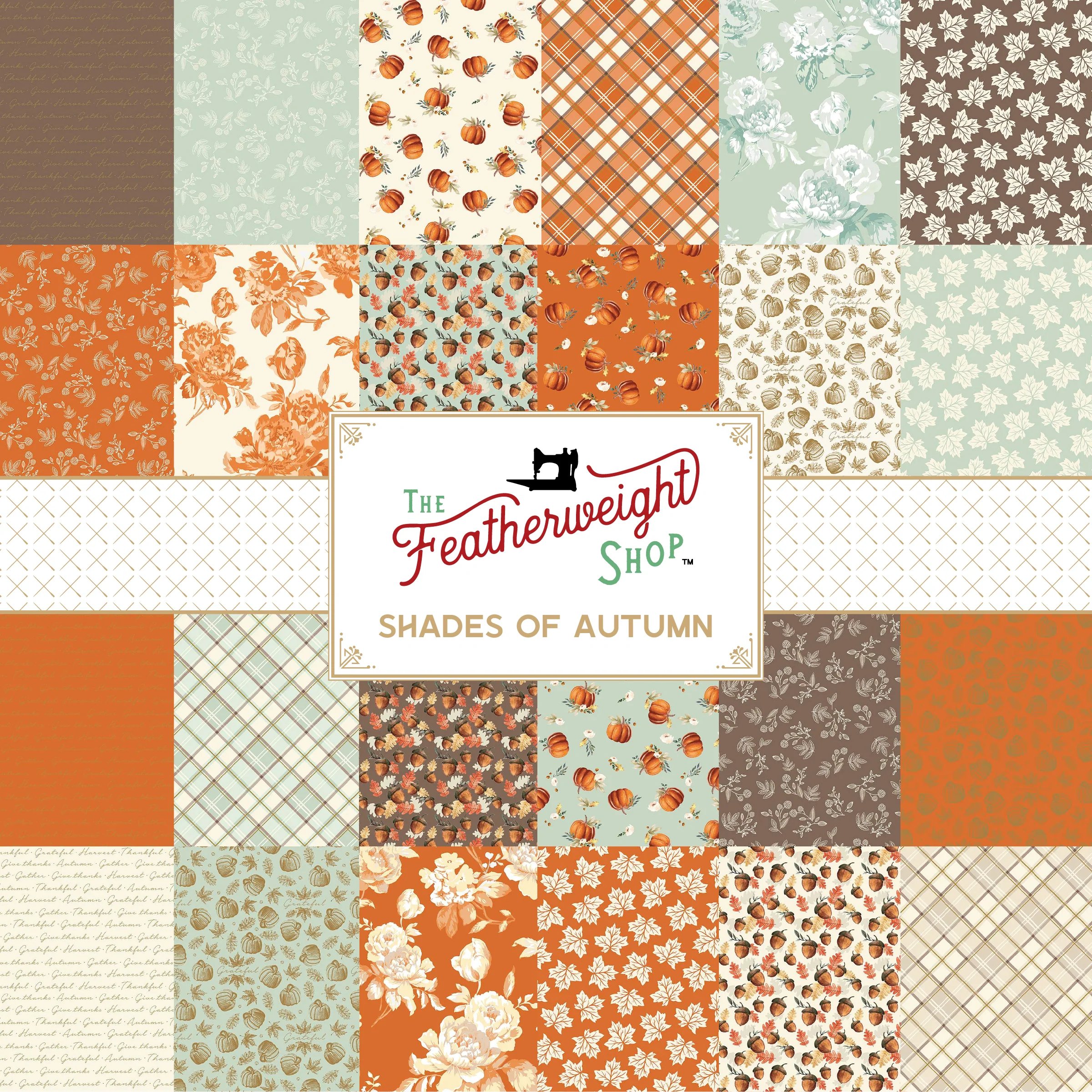 Fabric, Shades of Autumn by My Mind's Eye - FAT QUARTER BUNDLE - Image 2