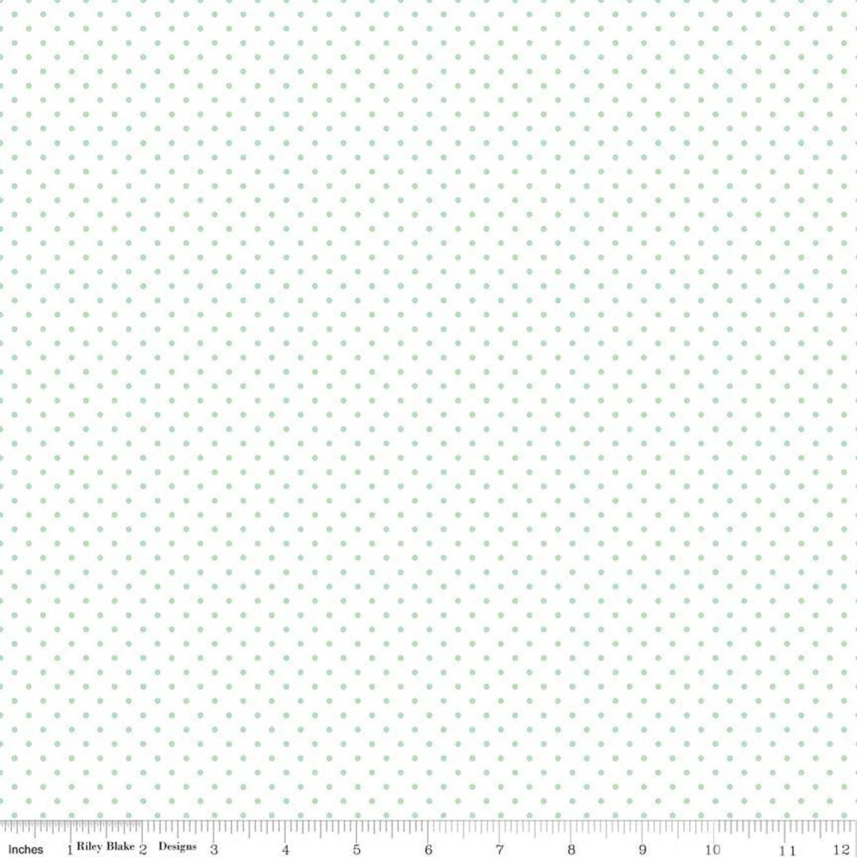 Fabric, SWISS DOT MINT ON WHITE BASIC by Riley Blake (by the yard)