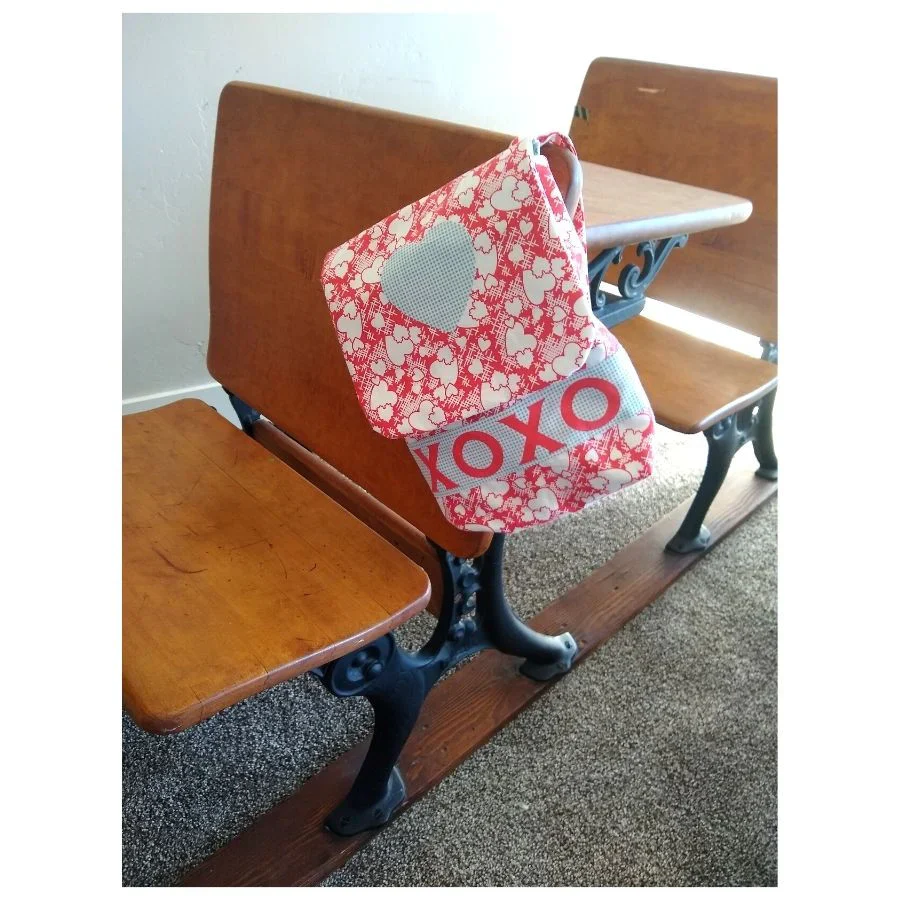 Fabric, VALENTINE Chair Bag Panel Sugar & Spice by Cottage Mama - (by the panel) - Image 3
