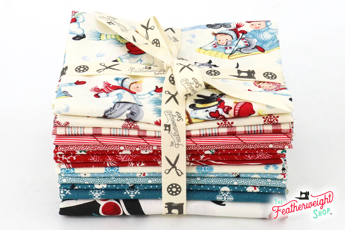 Fabric, Winter in Snowtown by Buttermilk Basin - FAT QUARTER BUNDLE + PANEL - Image 24