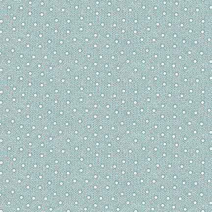Fabric, Winter in Snowtown by Buttermilk Basin - Light Blue Small Geo Dots (by the yard)