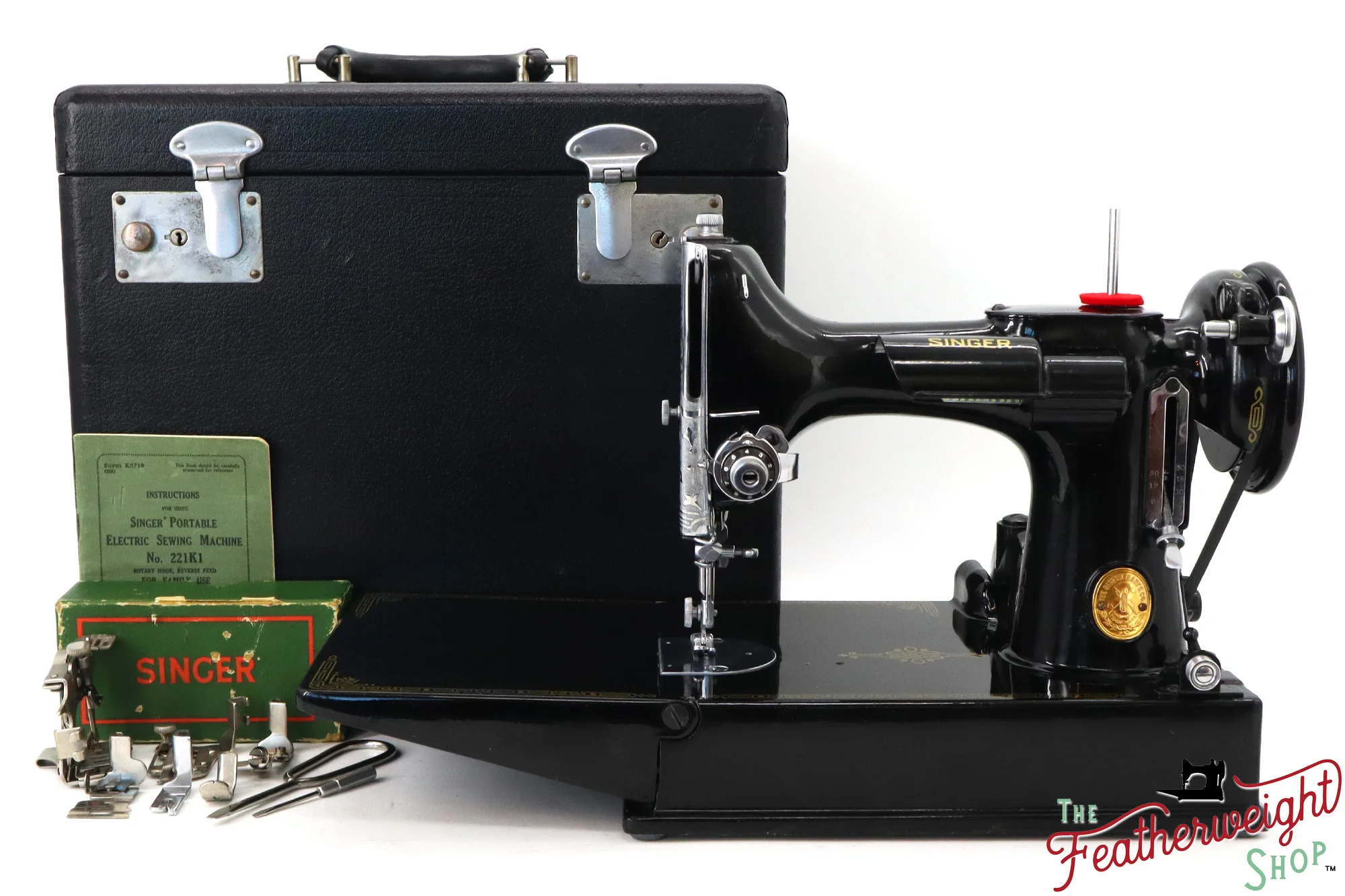 Featherweight 221K Sewing Machine, EF563*** - 1949 - Image 2