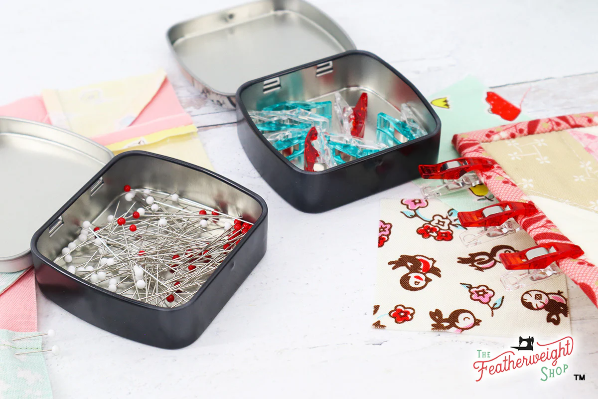 Featherweight Pin Tin & Nostalgic Box - Red Plaid - Image 6