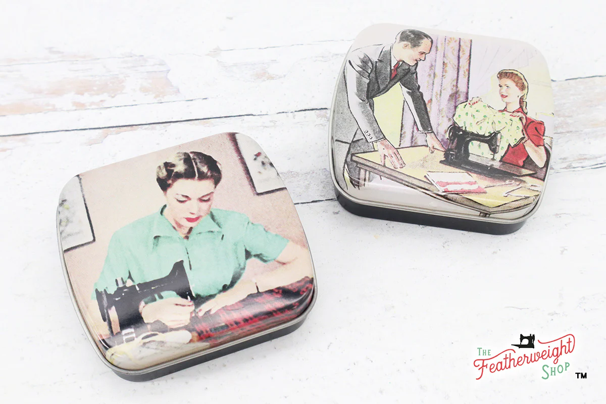 Featherweight Pin Tin & Nostalgic Box - Red Plaid - Image 7