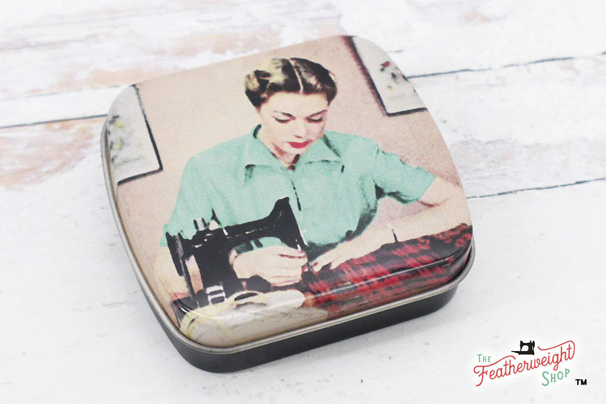 Featherweight Pin Tin & Nostalgic Box - Red Plaid - Image 8