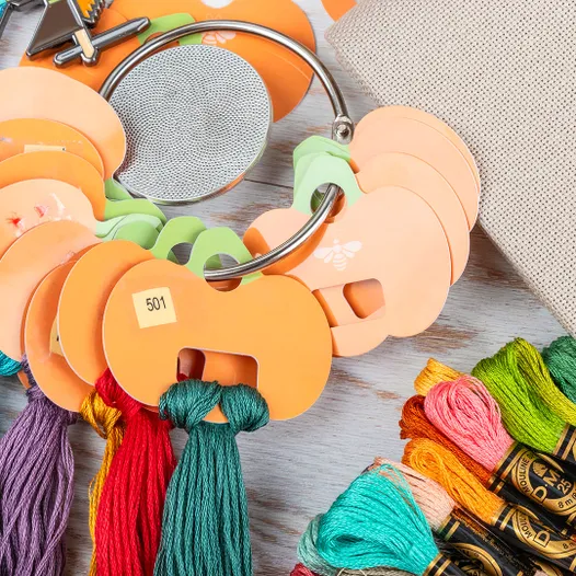 Floss Drops, Orange Pumpkin Patch by Lori Holt - Image 2