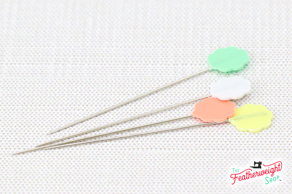 Flower Head Pins, Multi-Colored PASTELS 100 Count - Image 2