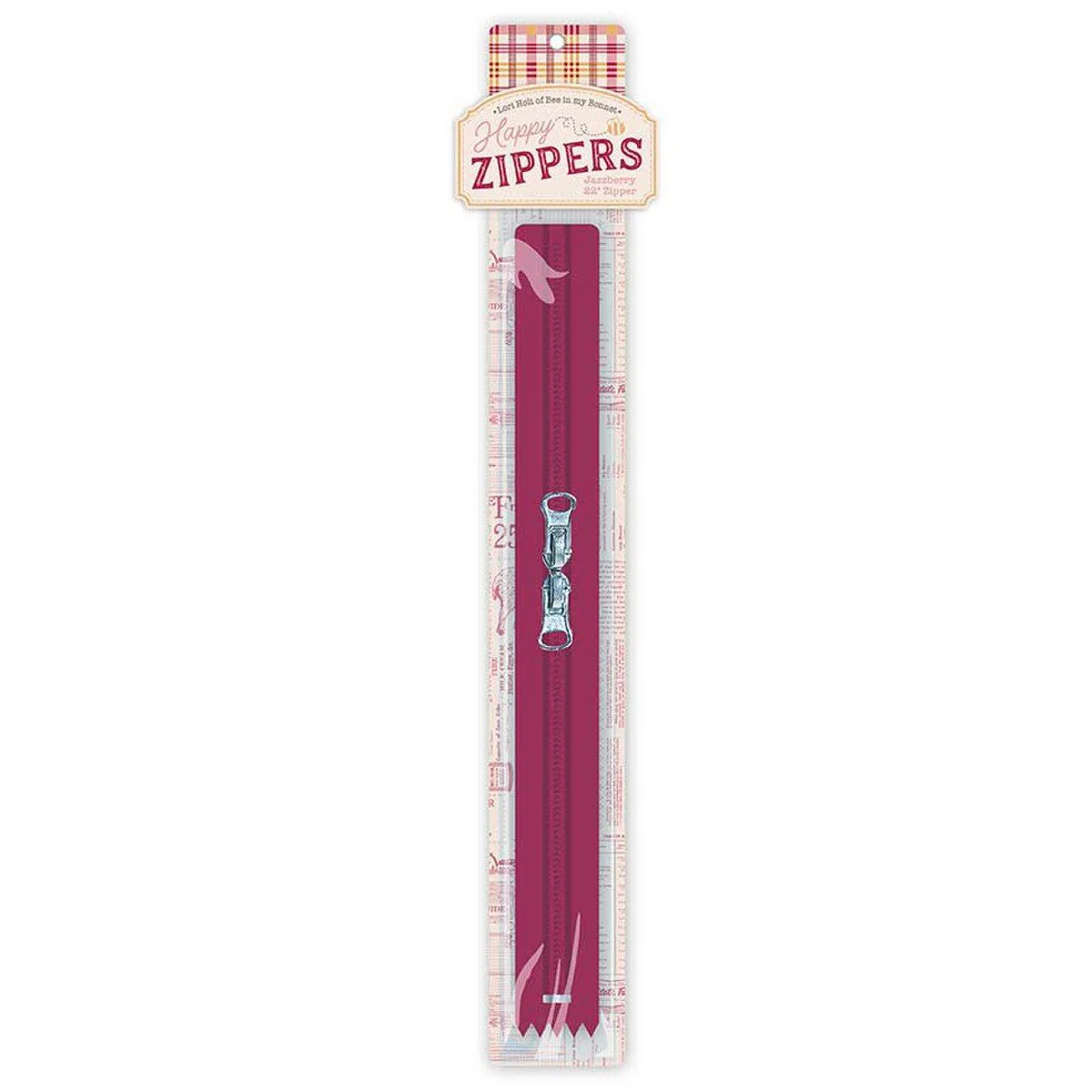 Happy Zipper by Lori Holt - JAZZBERRY 22"