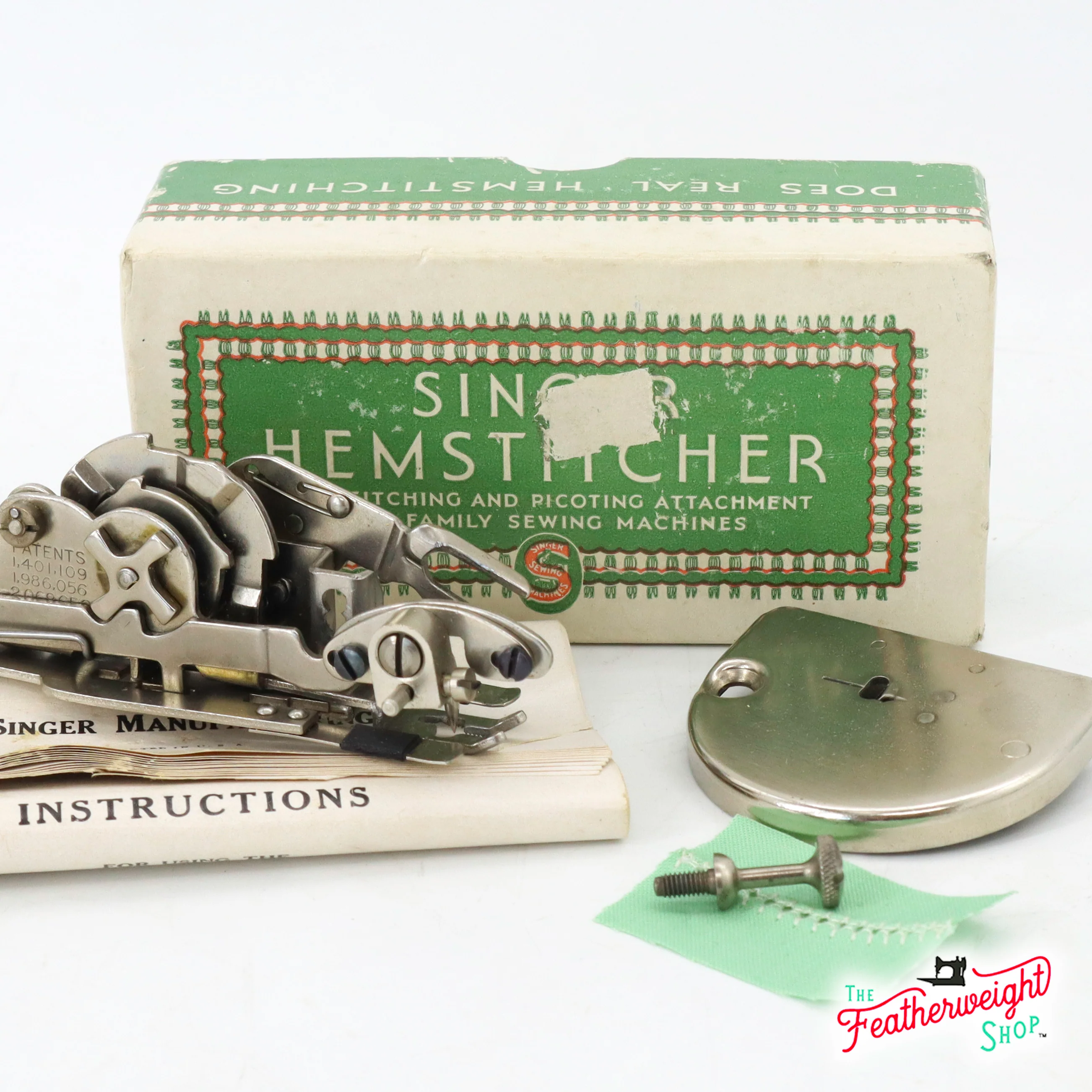 Hemstitcher and Picot Edger Attachment, Singer (Vintage Original)