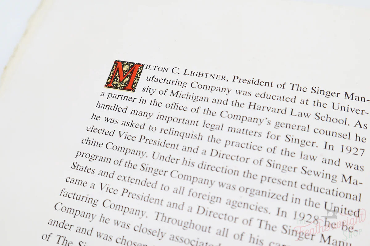 History Booklet, Singer Presidents (Vintage Original) - RARE - Image 3