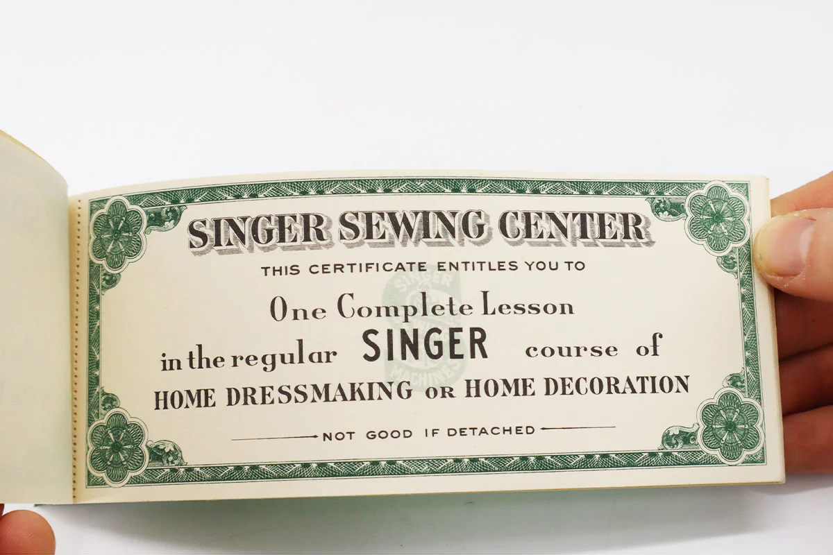 Home Sewing Course Certificate Book, (Vintage Original NOS) - RARE - Image 4