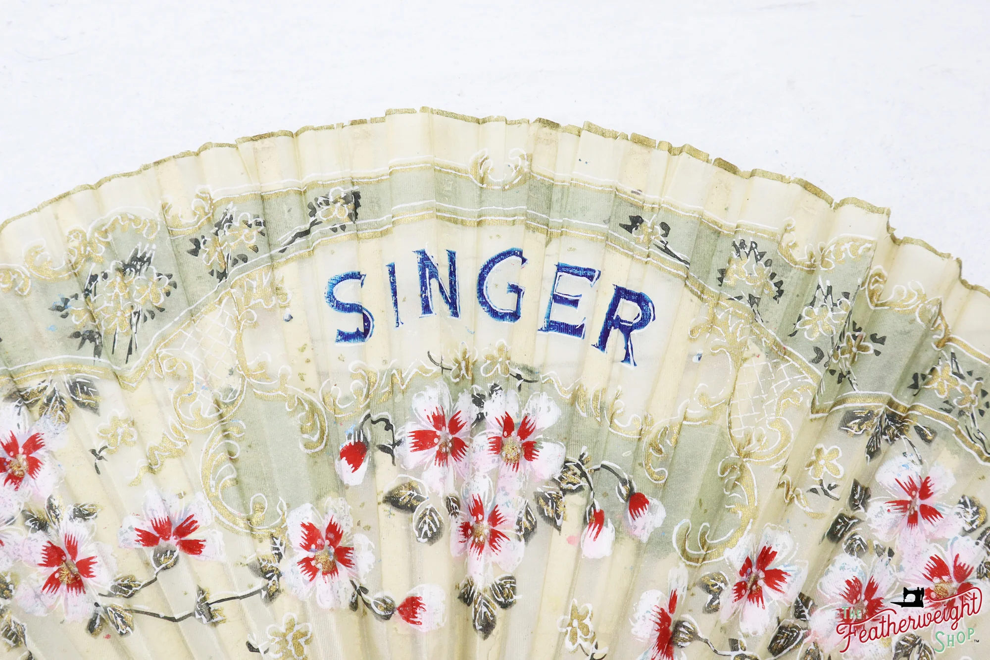 Japanese Hand Fan - RARE Singer (Vintage Original) - Image 2