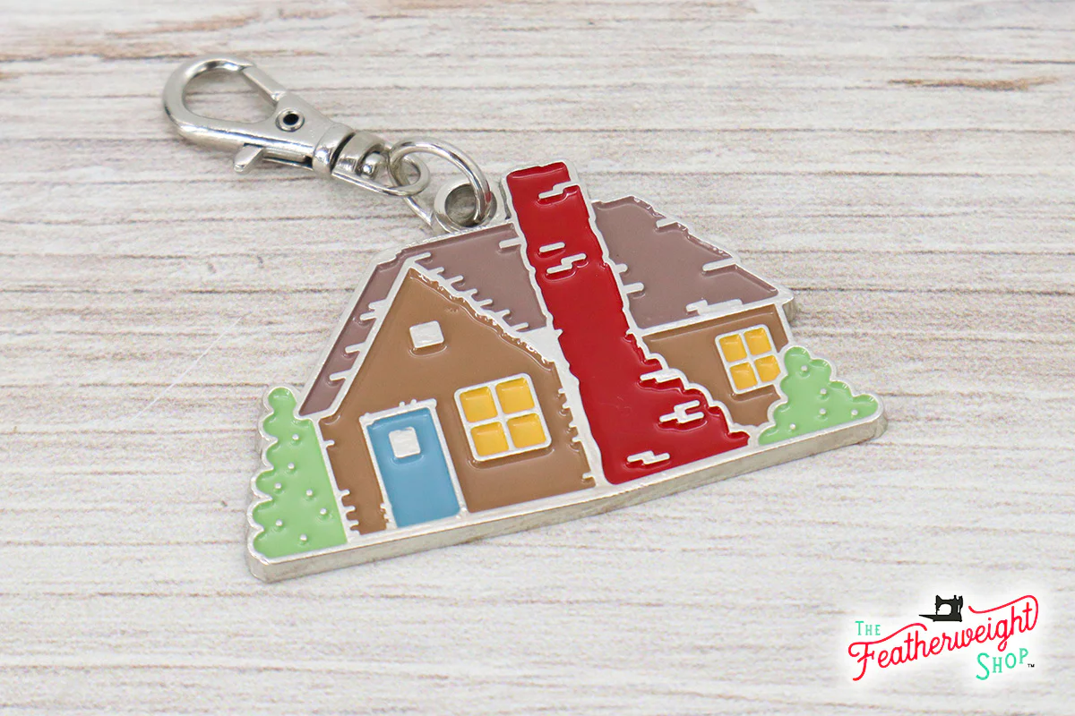 Keyring & Keychain Enamel Charm, Cottage by Lori Holt - Image 3
