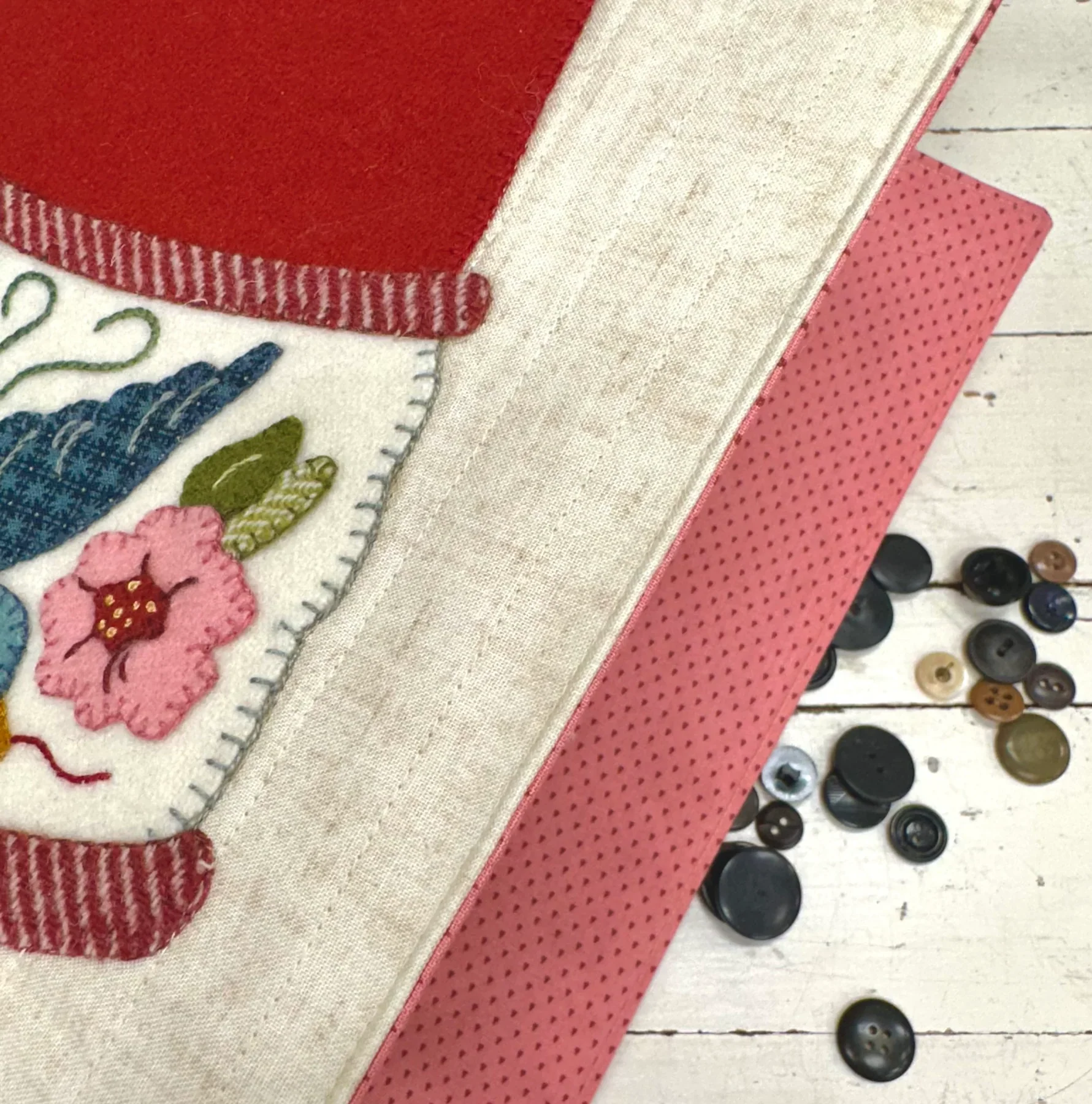 Kit, Wool - Sewing Bird Thimble Quilt Project Book Cover by Buttermilk Basin - Image 2
