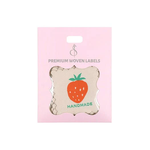 Labels, Scalloped Strawberry Woven Sew-In Tags by Minki Kim - Image 2