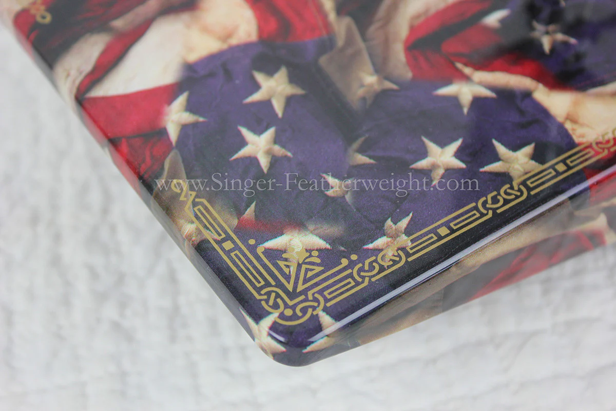 Singer Featherweight 221 Sewing Machine, PATRIOTIC One-Of-A-Kind Specialty - Painted - Image 15