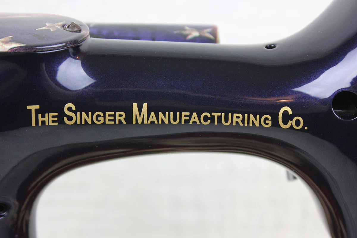 Singer Featherweight 221 Sewing Machine, PATRIOTIC One-Of-A-Kind Specialty - Painted - Image 21
