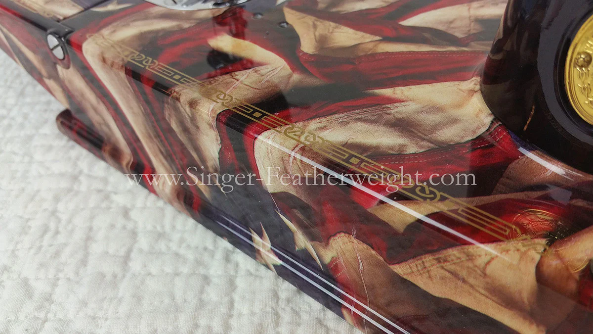 Singer Featherweight 221 Sewing Machine, PATRIOTIC One-Of-A-Kind Specialty - Painted - Image 8