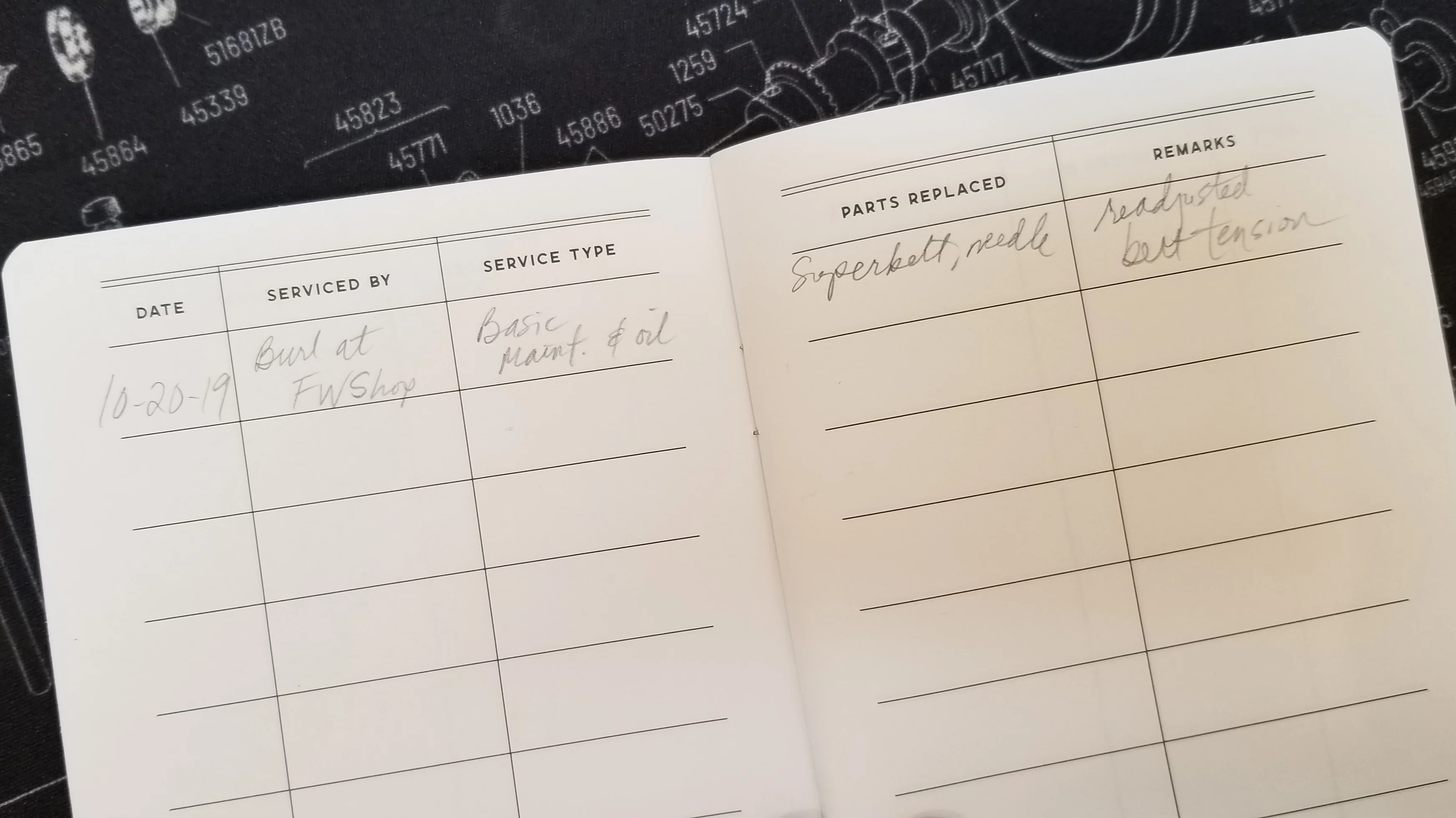 Maintenance LOG BOOK for Singer Featherweight 221 222 Service Records - Image 7