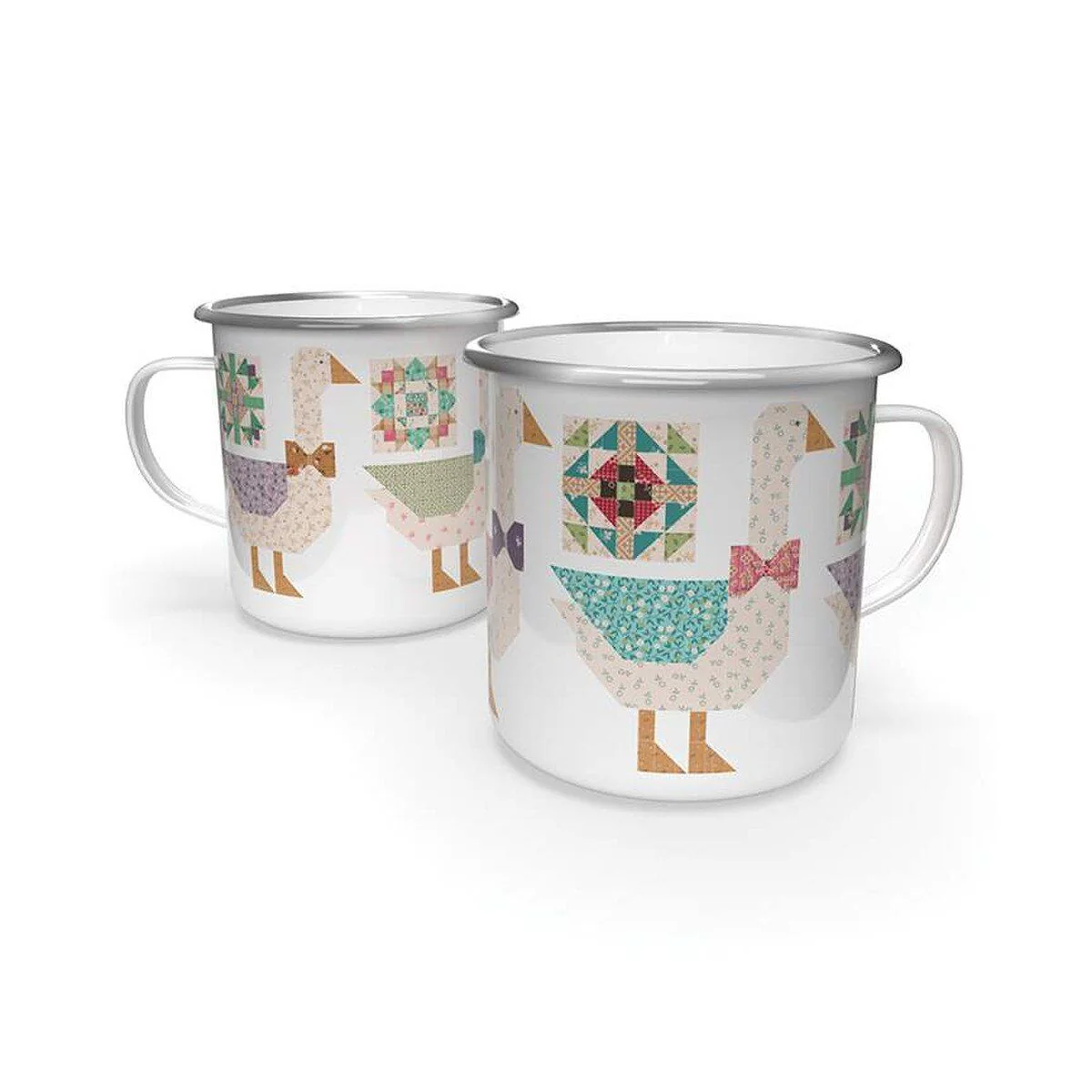 Mug, Gentler Times Enamel Tin Mug by Lori Holt