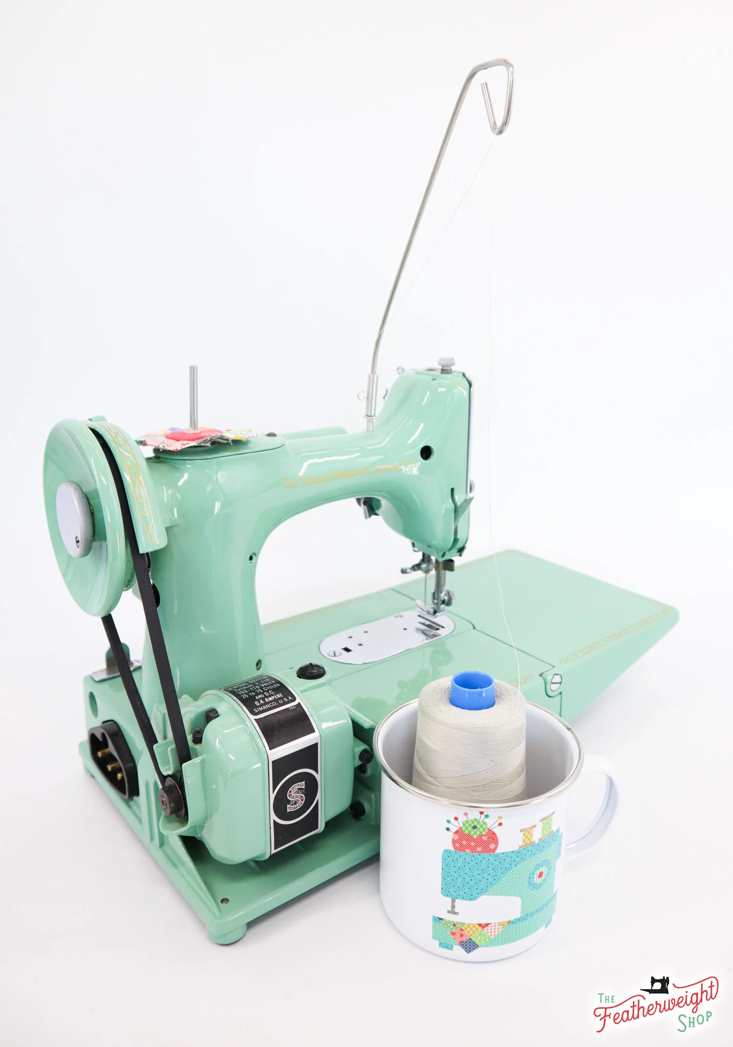 Mug, Vintage Happy 2 Sewing Machine Enamel Tin Mug by Lori Holt of Bee in my Bonnet - Image 4
