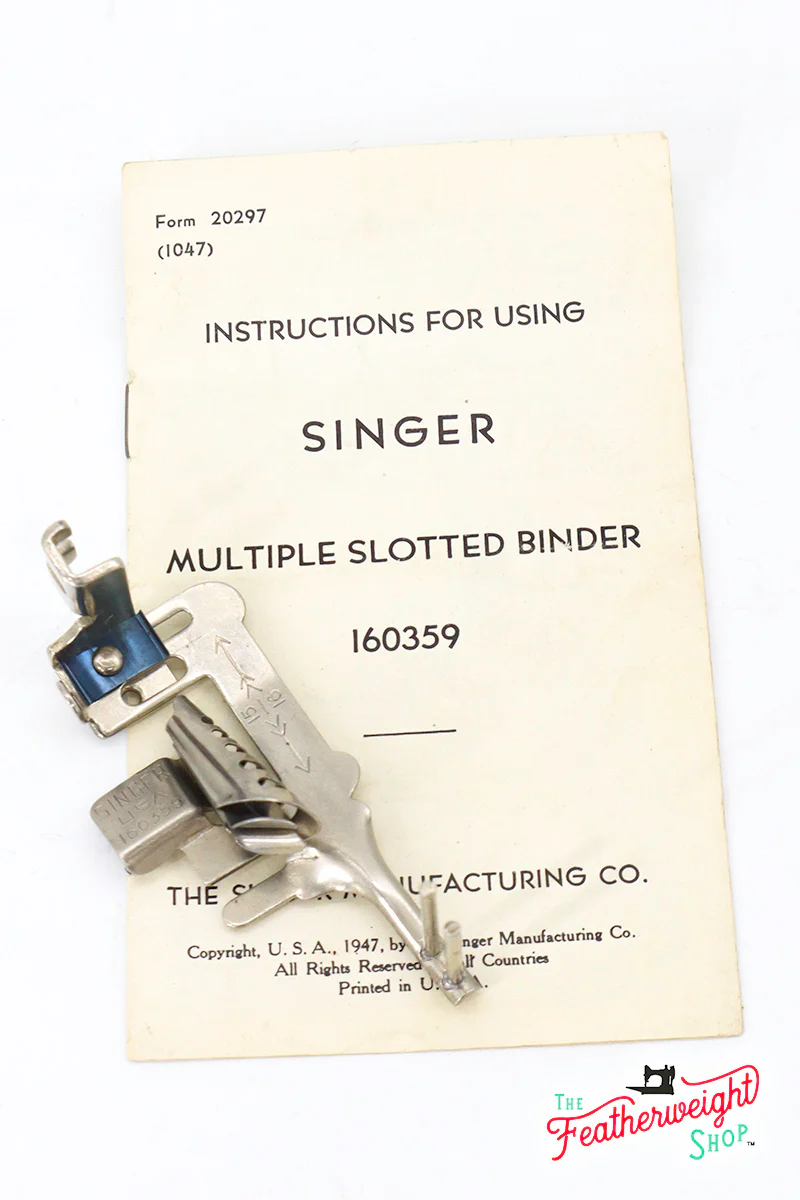 Multi-Slotted Binder with Guide Pins, (Vintage Original) - Low Shank with Original Leaflet