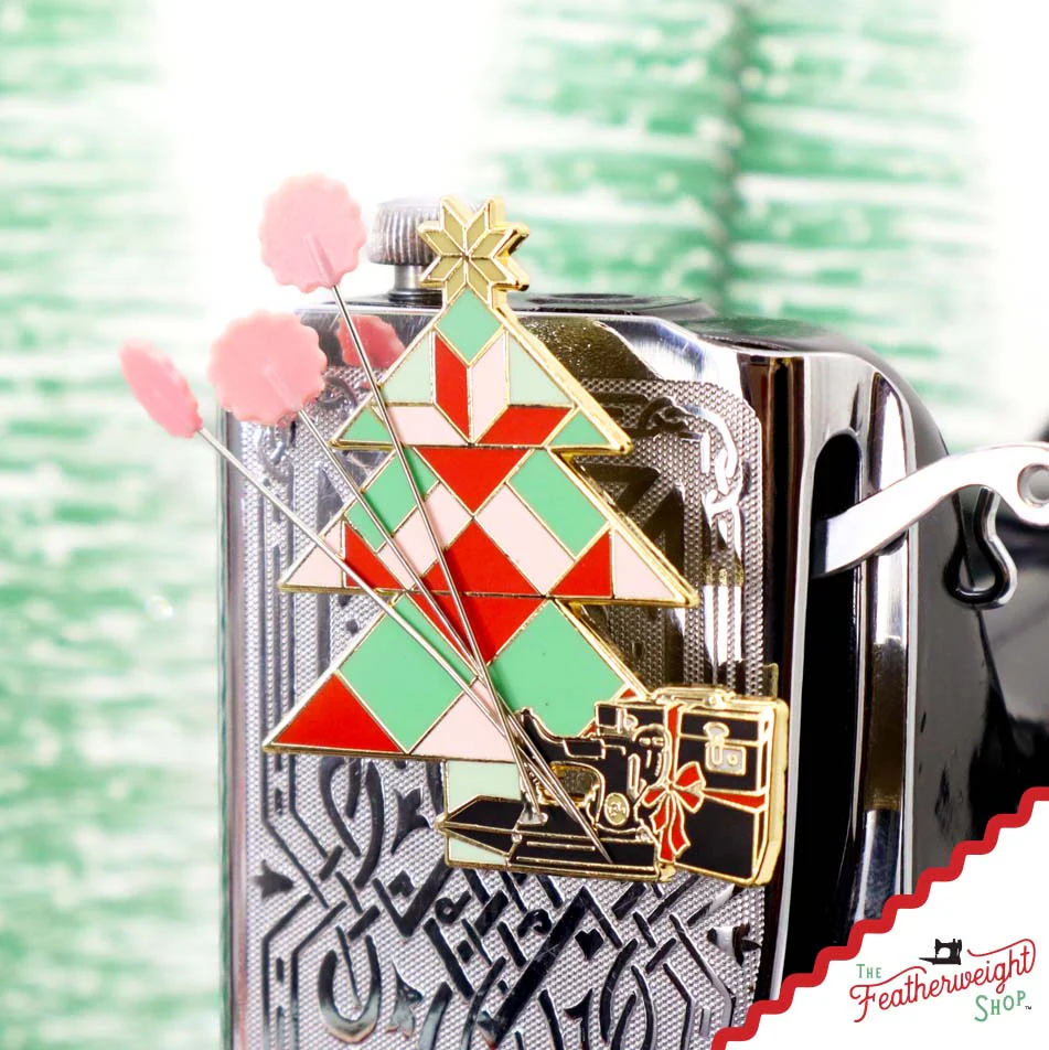 Needle Minder, PIN PAL - Featherweight Quilt Block Christmas TREE - Image 3