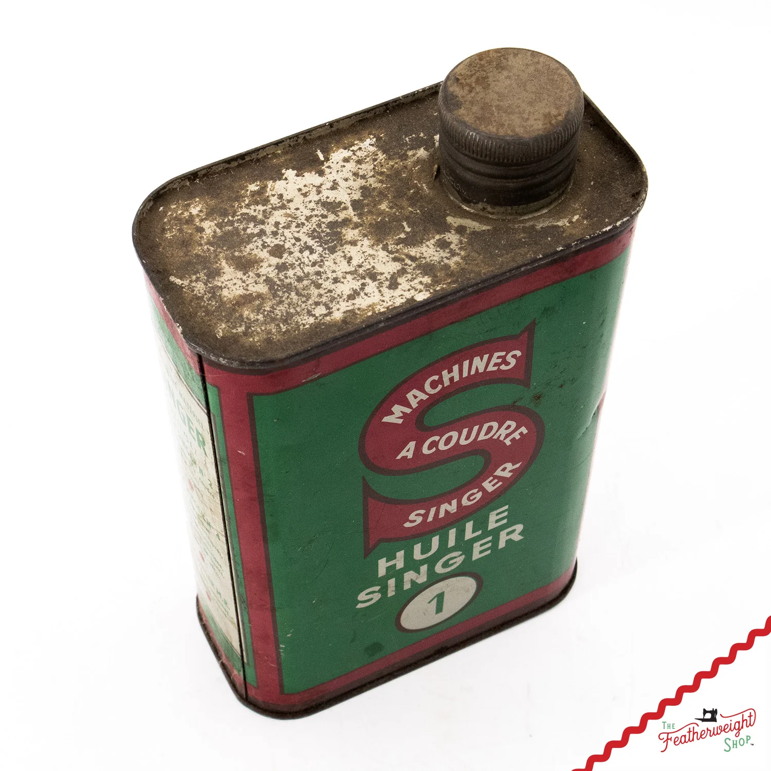 Oil Can 1qt, Singer (Vintage Original) French - RARE - Image 2