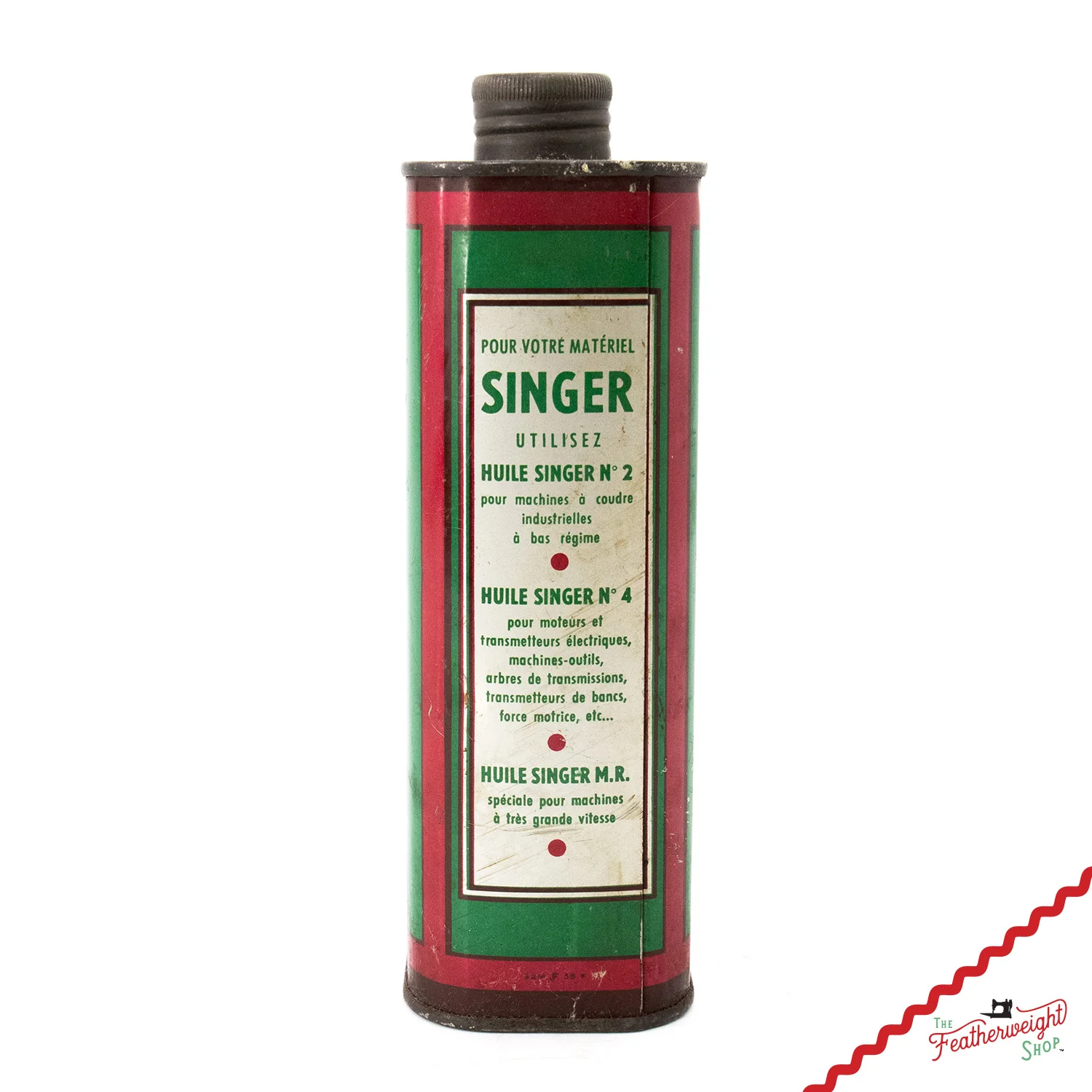 Oil Can 1qt, Singer (Vintage Original) French - RARE - Image 3