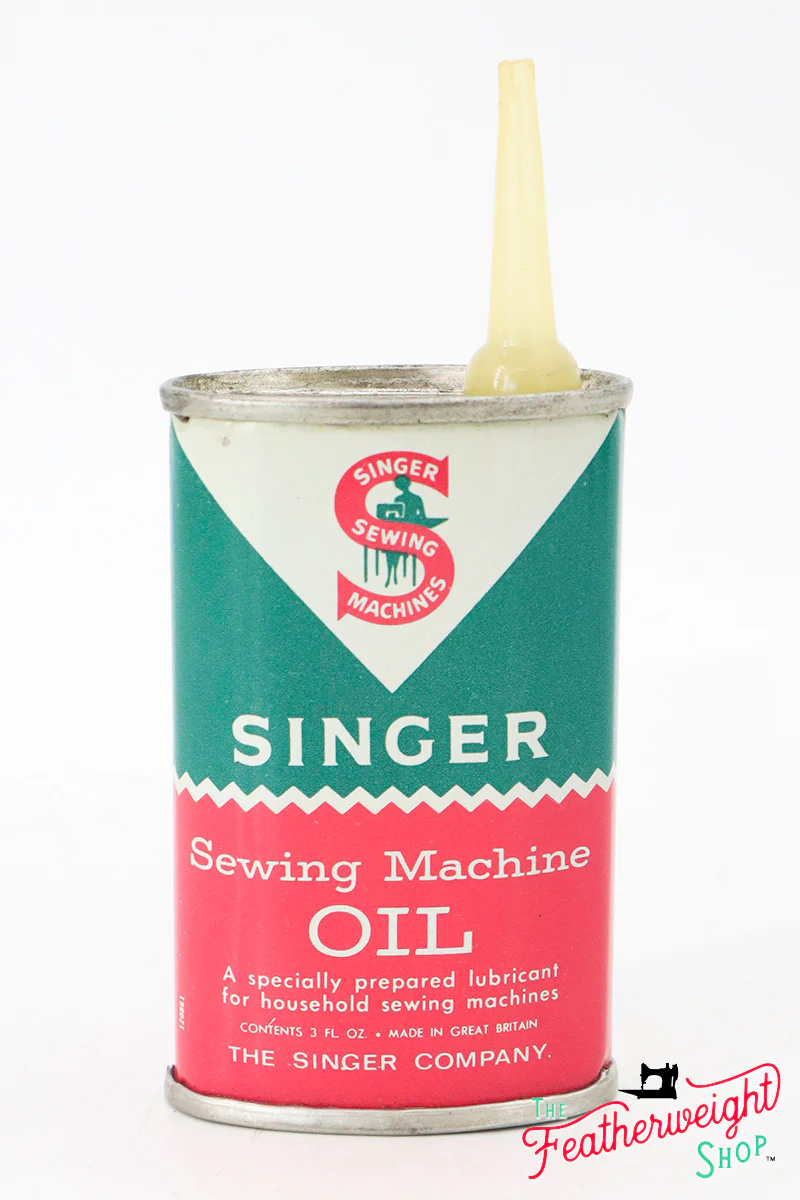Oil Can - Oval, 3oz. Plastic Spout, Singer (Vintage Original) - RARE
