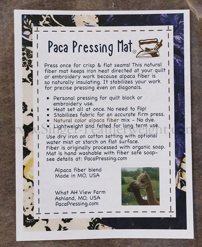 Paca Pressing Mat ®, 9" x 12" - 100% ALPACA - SMALL - Image 6