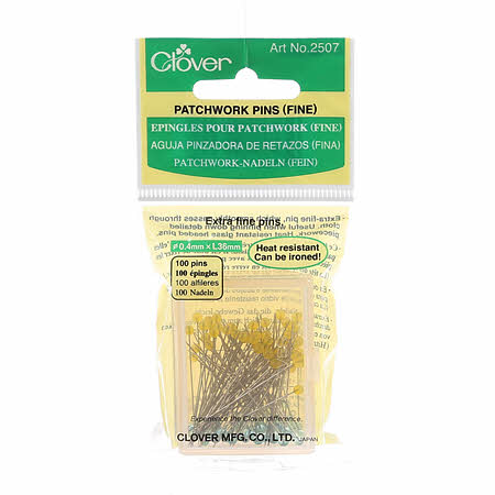 Patchwork Glasshead Pins, Fine 100 Count