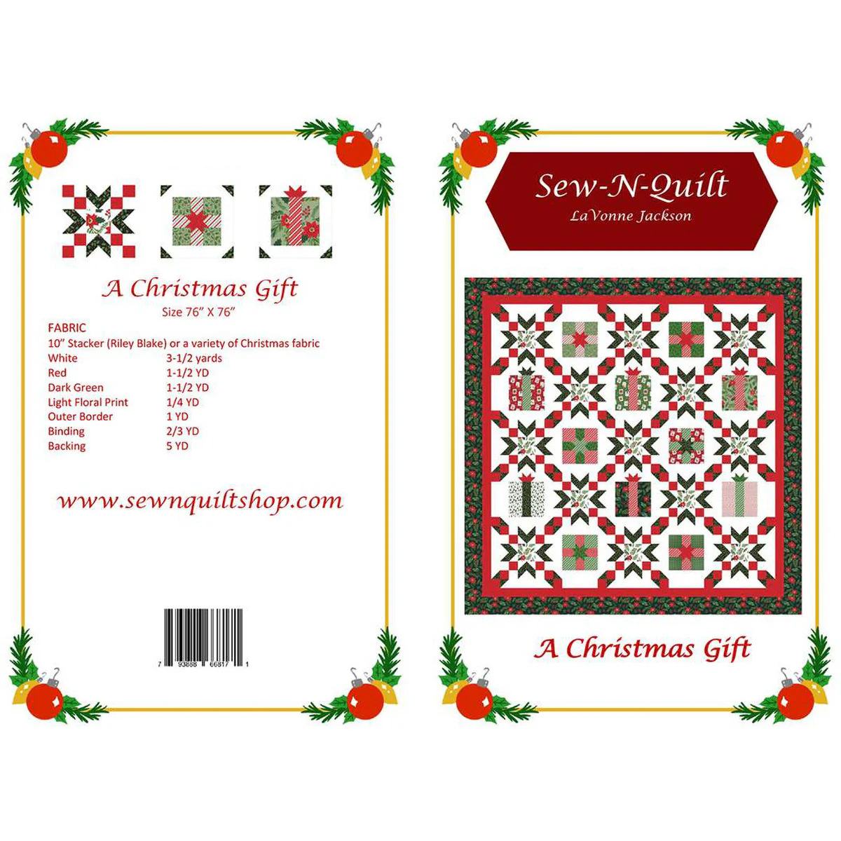 PATTERN, A Christmas Gift Quilt by Sew-N-Quilt - Image 4