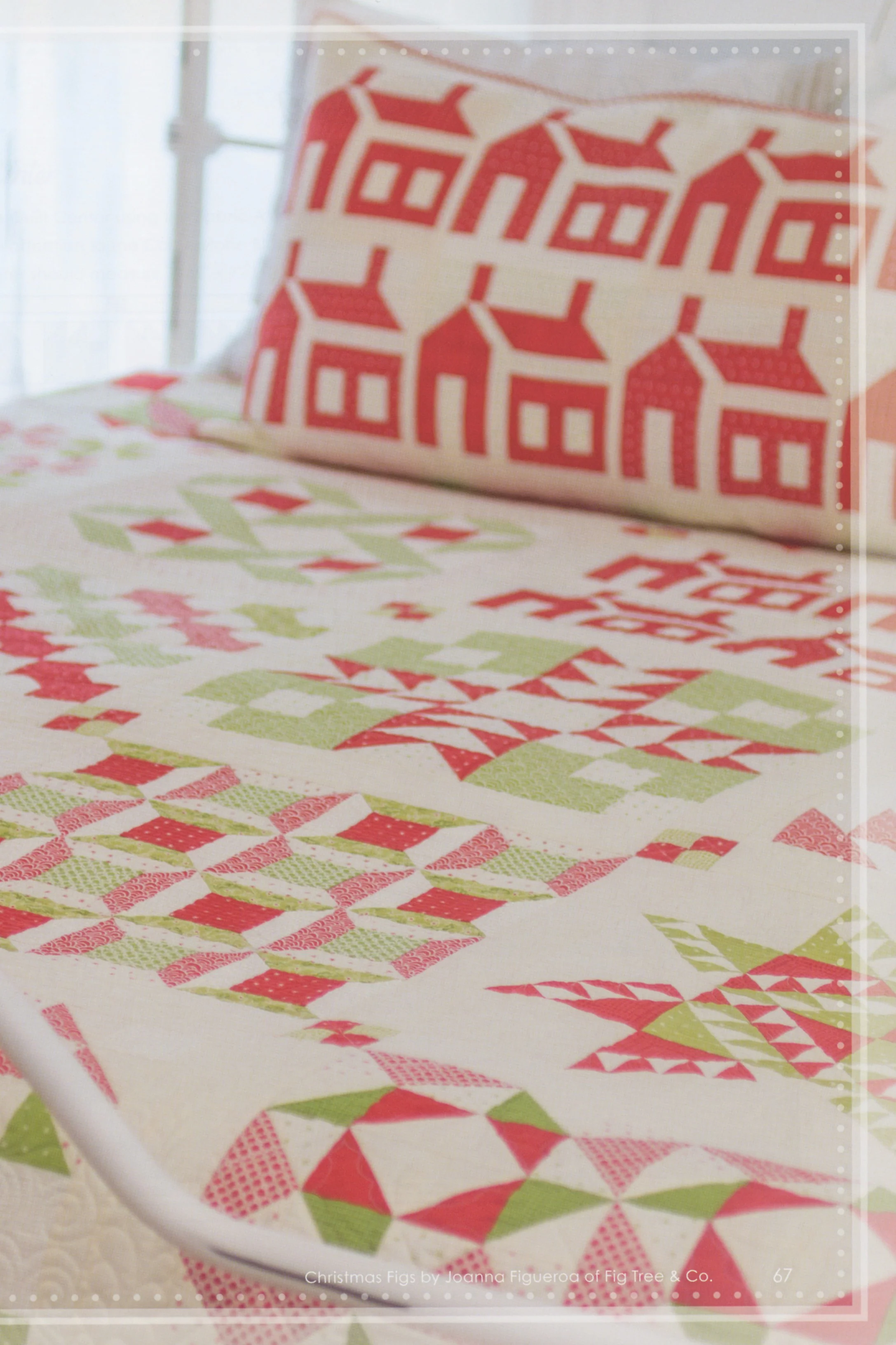 PATTERN BOOK, Christmas Figs Block of the Month Sampler Quilt by Fig Tree & Co. - Image 4