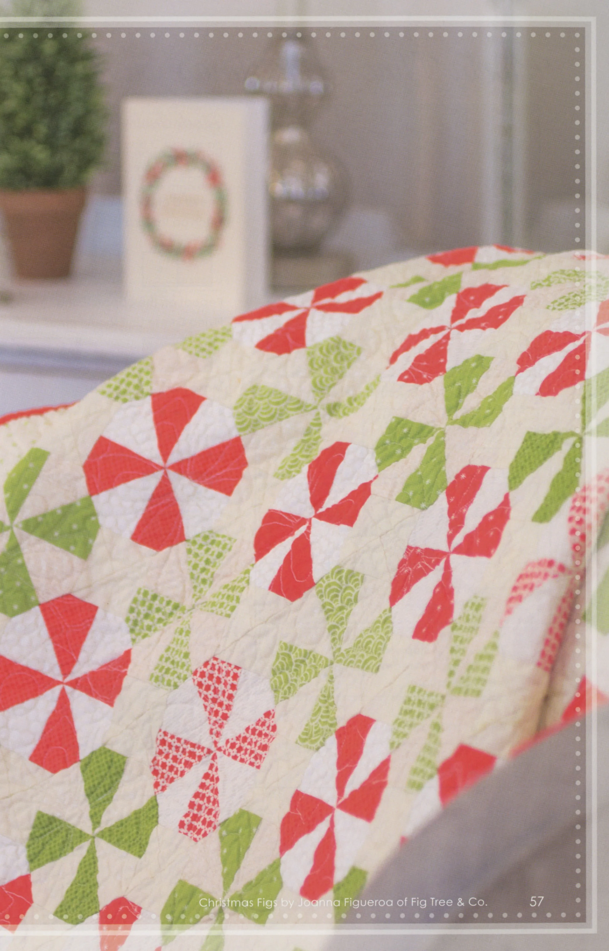 PATTERN BOOK, Christmas Figs Block of the Month Sampler Quilt by Fig Tree & Co. - Image 5