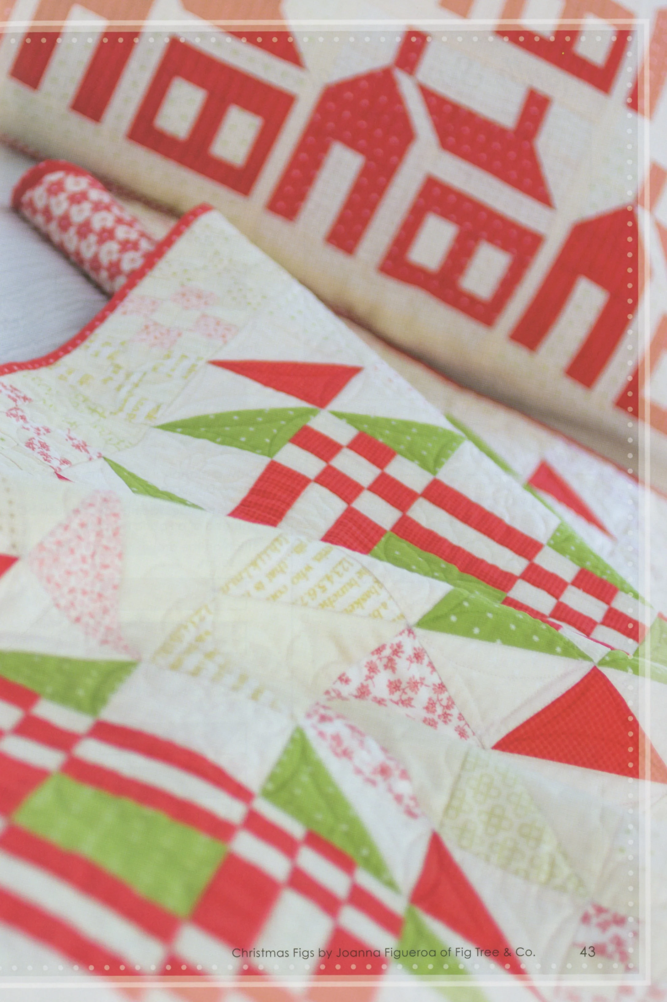 PATTERN BOOK, Christmas Figs Block of the Month Sampler Quilt by Fig Tree & Co. - Image 9