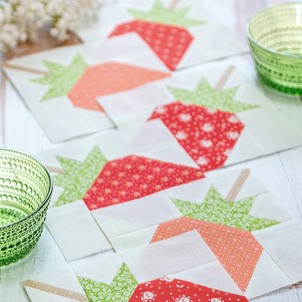 PATTERN BOOK, Strawberry Garden Sampler Quilt by Joanna Figueroa of Fig Tree & Co. - Image 3
