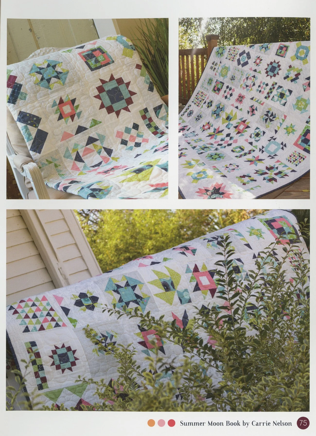 PATTERN BOOK, Summer Moon Sampler Quilt by Carrie Nelson - Image 11