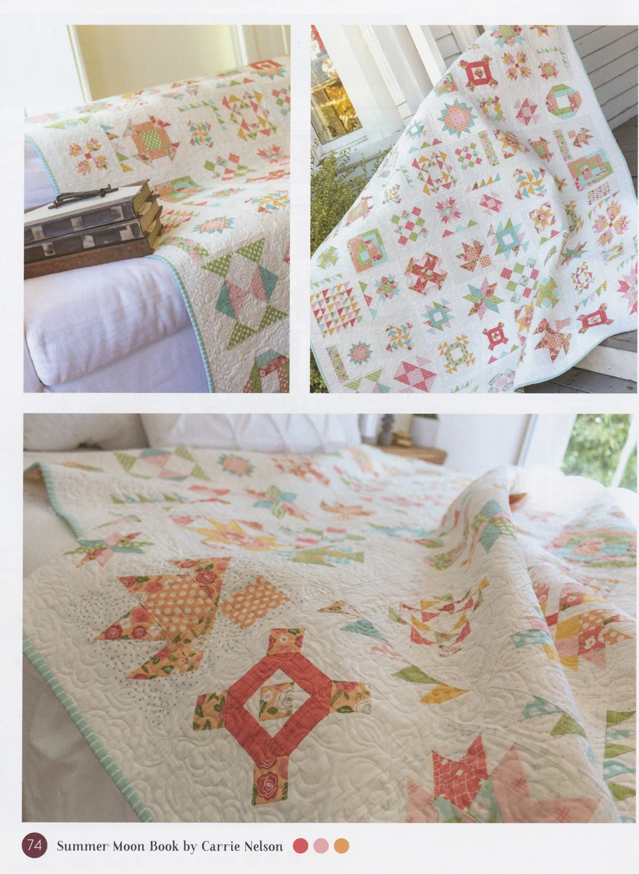 PATTERN BOOK, Summer Moon Sampler Quilt by Carrie Nelson - Image 5