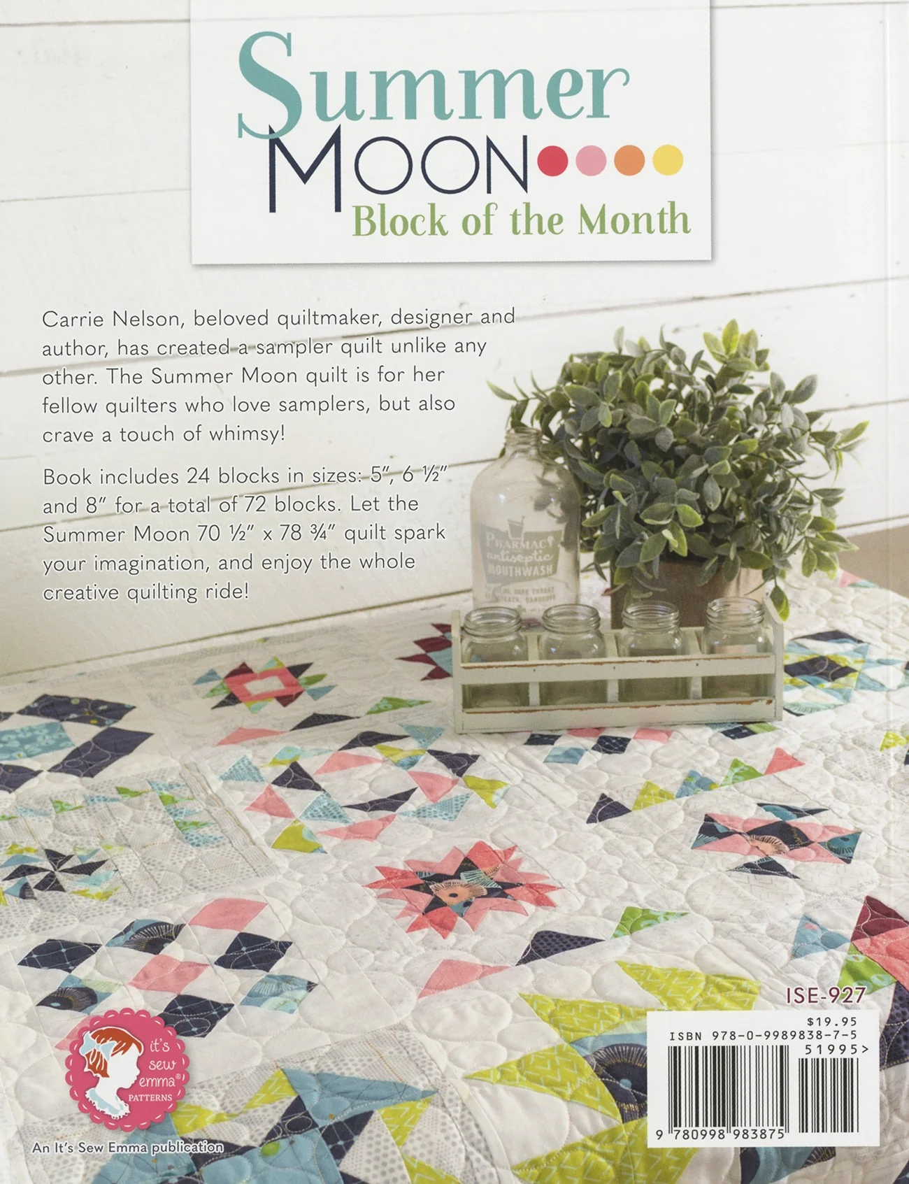 PATTERN BOOK, Summer Moon Sampler Quilt by Carrie Nelson - Image 7