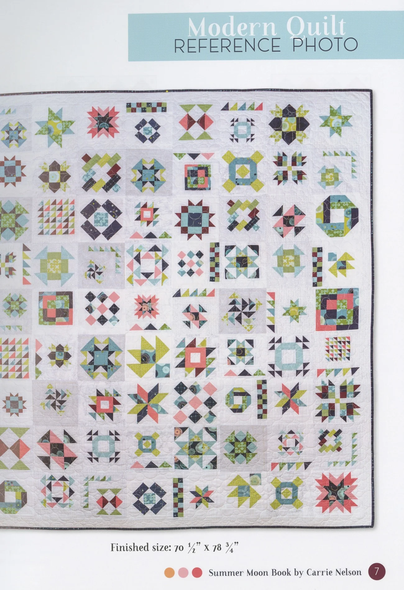 PATTERN BOOK, Summer Moon Sampler Quilt by Carrie Nelson - Image 9