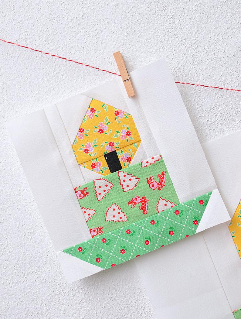 Pattern, Candle Quilt Block by Ellis & Higgs (digital download) - Image 2