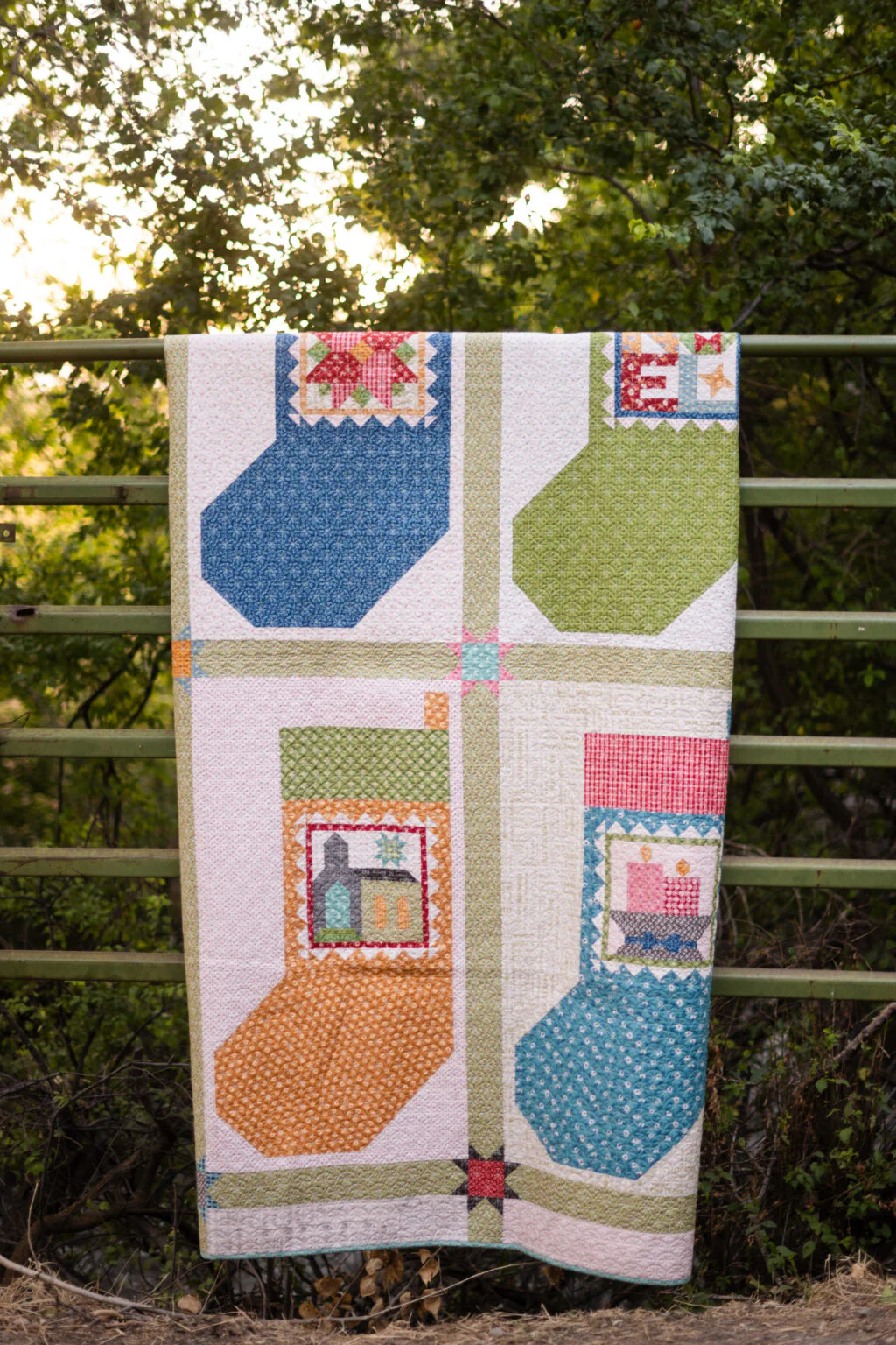 PATTERN, Candles Christmas Stocking Quilt Seeds ~  No. 6 Block by Lori Holt - Image 3