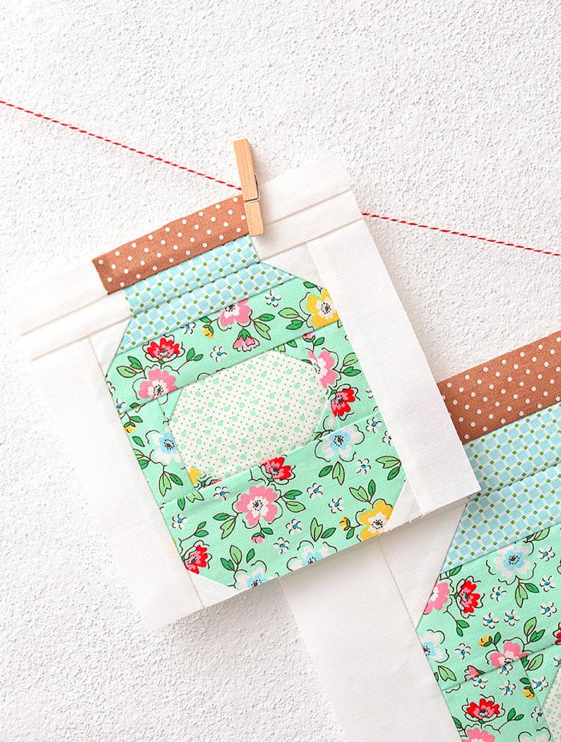 Pattern, Canning Jar Quilt Block by Ellis & Higgs (digital download) - Image 2